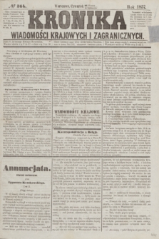 Kronika Wiadomości Krajowych i Zagranicznych. [R.2], № 264 (8 października 1857)
