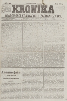 Kronika Wiadomości Krajowych i Zagranicznych. [R.2], № 265 (9 października 1857)