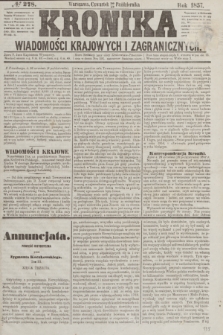 Kronika Wiadomości Krajowych i Zagranicznych. [R.2], № 278 (22 października 1857)