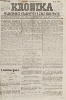 Kronika Wiadomości Krajowych i Zagranicznych. [R.2], № 288 (2 listopada 1857)