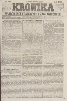 Kronika Wiadomości Krajowych i Zagranicznych. [R.2], № 293 (7 listopada 1857)