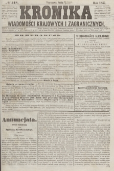 Kronika Wiadomości Krajowych i Zagranicznych. [R.2], № 318 (2 grudnia 1857)