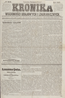 Kronika Wiadomości Krajowych i Zagranicznych. [R.2], № 323 (7 grudnia 1857)