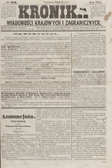 Kronika Wiadomości Krajowych i Zagranicznych. [R.2], № 326 (11 grudnia 1857)