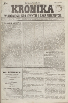 Kronika Wiadomości Krajowych i Zagranicznych. [R.3], № 6 (8 stycznia 1858)