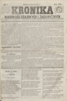 Kronika Wiadomości Krajowych i Zagranicznych. [R.3], № 8 (10 stycznia 1858)