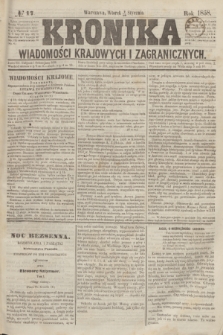 Kronika Wiadomości Krajowych i Zagranicznych. [R.3], № 17 (19 stycznia 1858)