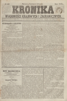 Kronika Wiadomości Krajowych i Zagranicznych. [R.3], № 23 (25 stycznia 1858)