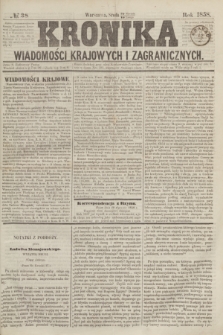 Kronika Wiadomości Krajowych i Zagranicznych. [R.3], № 38 (10 lutego 1858)