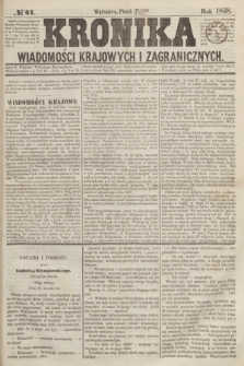 Kronika Wiadomości Krajowych i Zagranicznych. [R.3], № 61 (5 marca 1858)
