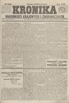 Kronika Wiadomości Krajowych i Zagranicznych. [R.3], № 159 (20 czerwca 1858)