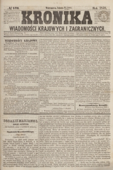 Kronika Wiadomości Krajowych i Zagranicznych. [R.3], № 171 (3 lipca 1858)
