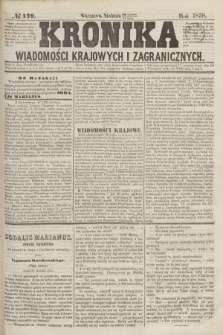 Kronika Wiadomości Krajowych i Zagranicznych. [R.3], № 179 (11 lipca 1858)