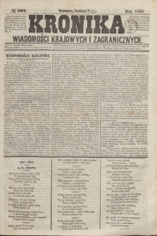 Kronika Wiadomości Krajowych i Zagranicznych. [R.3], № 207 (8 sierpnia 1858)
