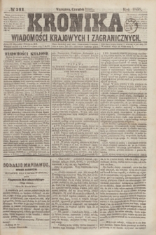 Kronika Wiadomości Krajowych i Zagranicznych. [R.3], № 211 (12 sierpnia 1858)