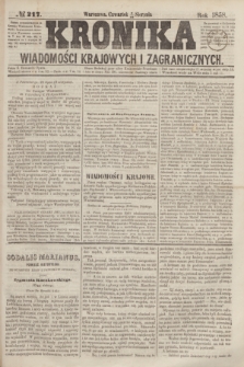 Kronika Wiadomości Krajowych i Zagranicznych. [R.3], № 217 (19 sierpnia 1858)