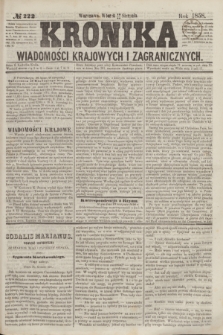 Kronika Wiadomości Krajowych i Zagranicznych. [R.3], № 222 (24 sierpnia 1858)