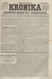 Kronika Wiadomości Krajowych i Zagranicznych. [R.3], № 223 (25 sierpnia 1858)