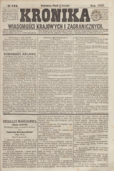 Kronika Wiadomości Krajowych i Zagranicznych. [R.3], № 225 (27 sierpnia 1858)