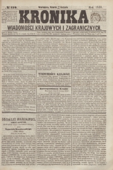 Kronika Wiadomości Krajowych i Zagranicznych. [R.3], № 229 (31 sierpnia 1858)