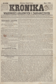 Kronika Wiadomości Krajowych i Zagranicznych. [R.3], № 236 (7 września 1858)