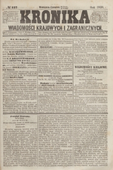 Kronika Wiadomości Krajowych i Zagranicznych. [R.3], № 237 (9 września 1858)