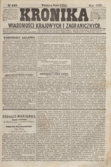 Kronika Wiadomości Krajowych i Zagranicznych. [R.3], № 238 (10 września 1858)