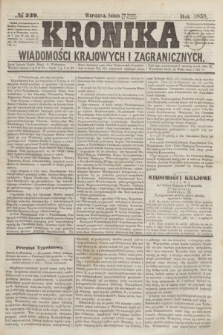 Kronika Wiadomości Krajowych i Zagranicznych. [R.3], № 239 (11 września 1858)