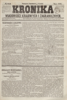 Kronika Wiadomości Krajowych i Zagranicznych. [R.3], № 241 (13 września 1858)