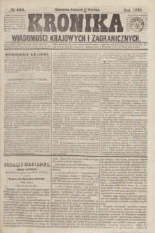 Kronika Wiadomości Krajowych i Zagranicznych. [R.3], № 251 (23 września 1858)