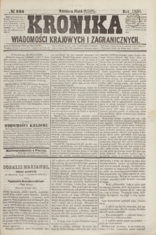 Kronika Wiadomości Krajowych i Zagranicznych. [R.3], № 266 (8 października 1858)