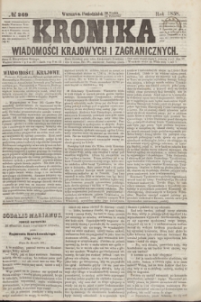 Kronika Wiadomości Krajowych i Zagranicznych. [R.3], № 269 (11 października 1858)