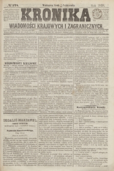 Kronika Wiadomości Krajowych i Zagranicznych. [R.3], № 278 (20 października 1858)