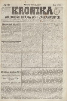 Kronika Wiadomości Krajowych i Zagranicznych. [R.3], № 290 (2 listopada 1858)