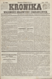 Kronika Wiadomości Krajowych i Zagranicznych. [R.3], № 292 (4 listopada 1858)