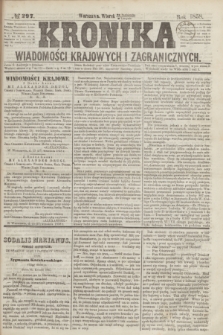 Kronika Wiadomości Krajowych i Zagranicznych. [R.3], № 297 (9 listopada 1858)