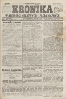 Kronika Wiadomości Krajowych i Zagranicznych. [R.3], № 298 (10 listopada 1858)