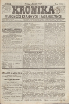 Kronika Wiadomości Krajowych i Zagranicznych. [R.3], № 300 (12 listopada 1858)