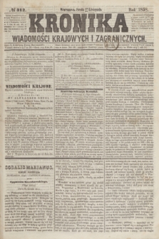 Kronika Wiadomości Krajowych i Zagranicznych. [R.3], № 312 (24 listopada 1858)