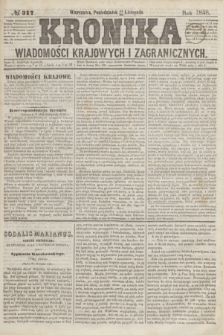 Kronika Wiadomości Krajowych i Zagranicznych. [R.3], № 317 (29 listopada 1858)