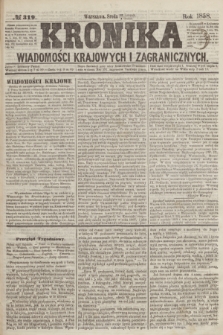 Kronika Wiadomości Krajowych i Zagranicznych. [R.3], № 319 (1 grudnia 1858)