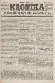 Kronika Wiadomości Krajowych i Zagranicznych. [R.3], № 321 (3 grudnia 1858)