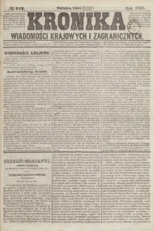 Kronika Wiadomości Krajowych i Zagranicznych. [R.3], № 322 (4 grudnia 1858)