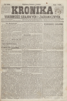 Kronika Wiadomości Krajowych i Zagranicznych. [R.3], № 336 (19 grudnia 1858)