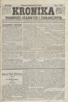 Kronika Wiadomości Krajowych i Zagranicznych. [R.3], № 342 (27 grudnia 1858)