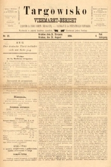 Targowisko : czasopismo dla handlu bydłem i nierogacizną = Viehmerkt-Bericht : Fachorgan für den Internationalem Viehverkehr. 1894, nr 35