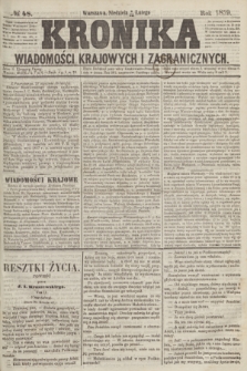 Kronika Wiadomości Krajowych i Zagranicznych. 1859, № 48 (20 lutego)