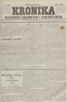 Kronika Wiadomości Krajowych i Zagranicznych. 1859, № 67 (11 marca)