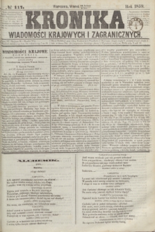 Kronika Wiadomości Krajowych i Zagranicznych. 1859, № 117 (3 maja)