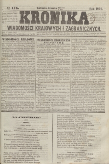 Kronika Wiadomości Krajowych i Zagranicznych. 1859, № 119 (5 maja)